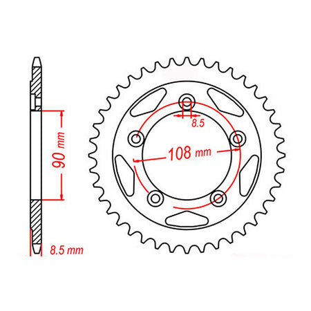 Sprocket Kit Ducati 906 PASO - GB520ZXW 15/38