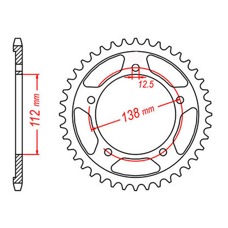 Sprocket Kit Honda CB650F '14- 525XRE 15/42