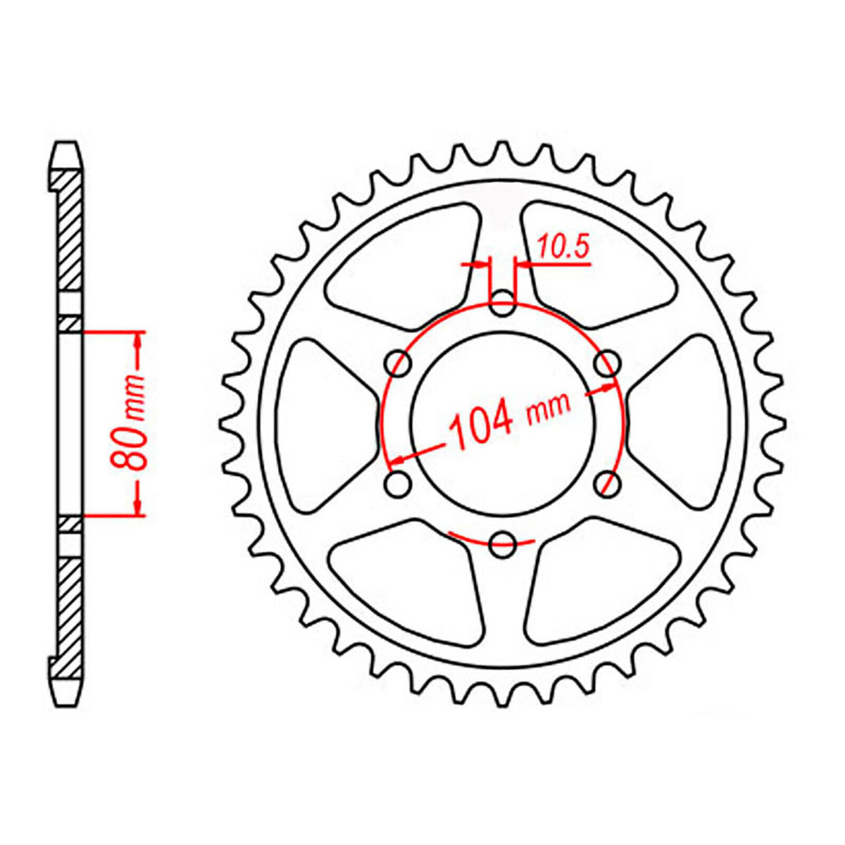 Sprocket Kit Kawasaki ZXR750 (L1-L3) '93-'95 Gold - GB530XRE 16/44