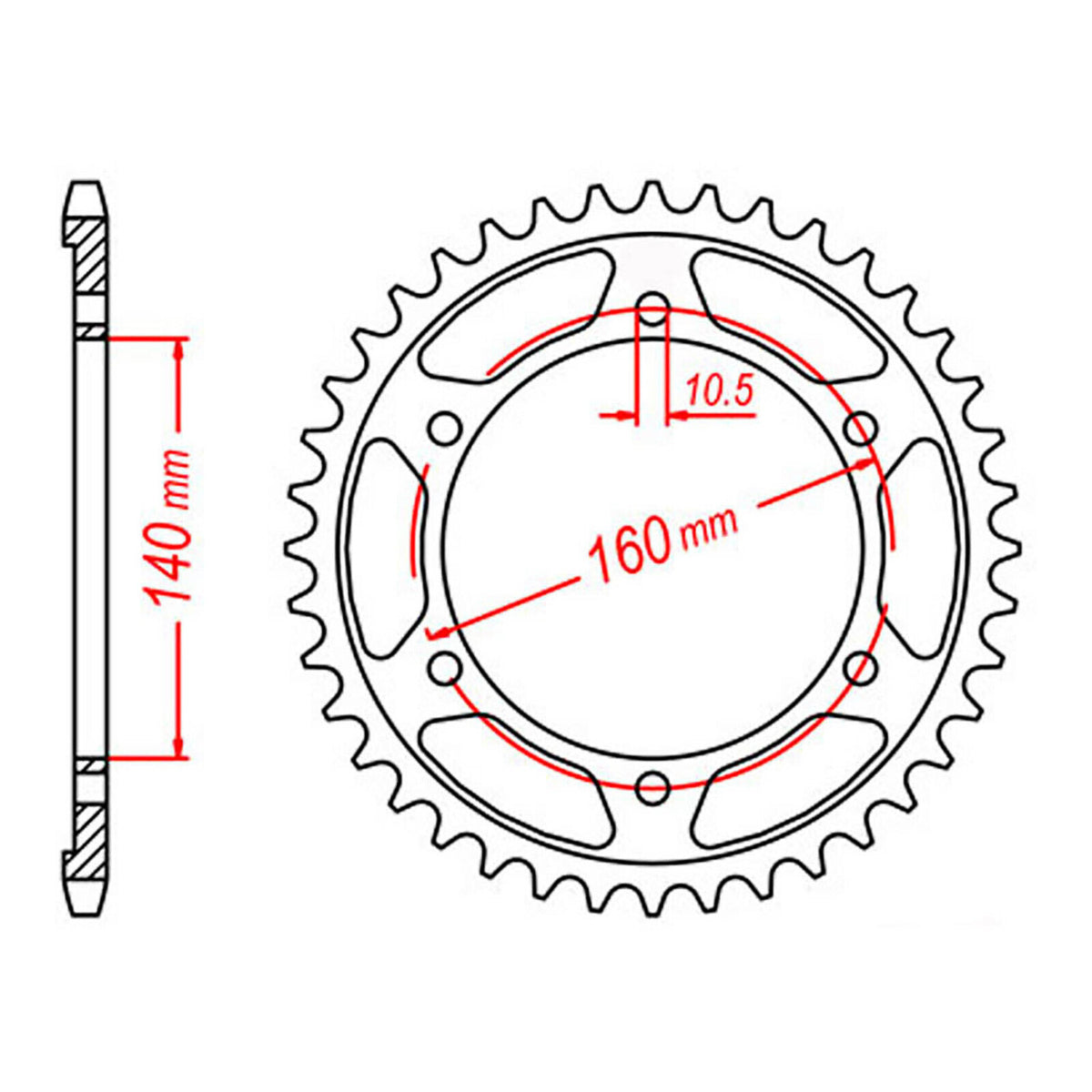 Sprocket Kit Kawasaki ZZR1100 '93-'97 Gold - GB530ZXW 17/45