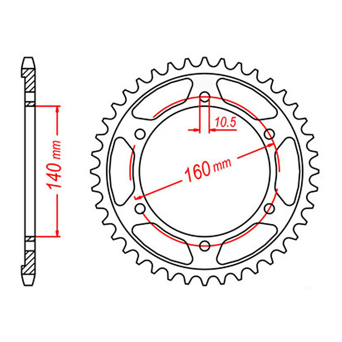 Sprocket Kit Kawasaki ZZR1100 '98 Gold - GB530ZXW 17/44