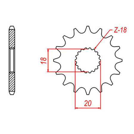 Sprocket Kit Suzuki GN125 - 428H 14/42