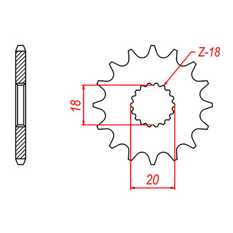 Sprocket Kit Suzuki GN125 - 428H 14/42