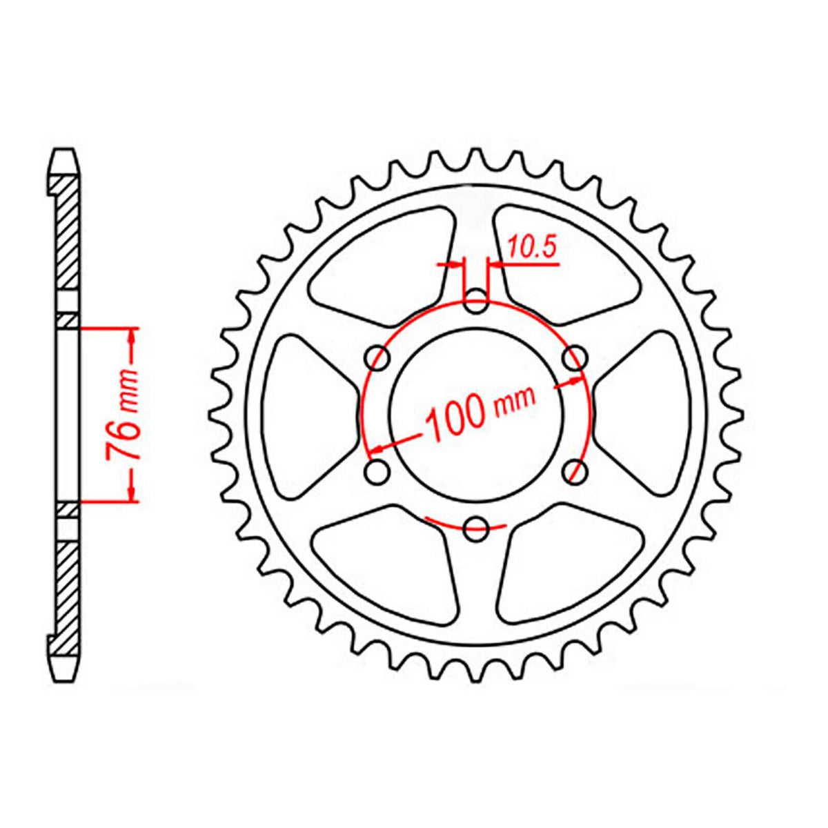 Sprocket Kit Suzuki GS1200SS Gold Hi Performance - GB530ZXW 15/45