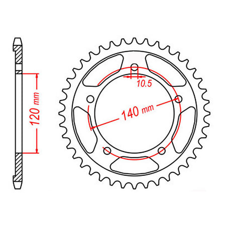 Sprocket Kit Triumph Bonneville - 525XRE 17/42