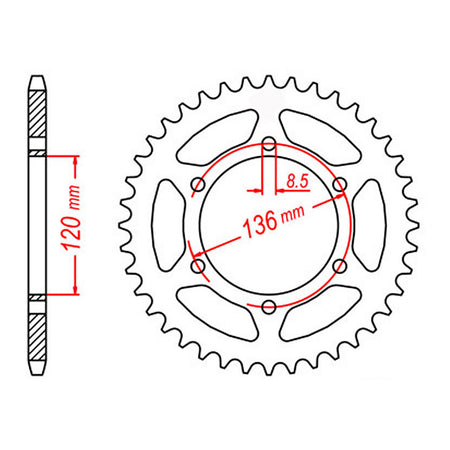 Sprocket Kit Yamaha FZR400RR (520conv) - 520XRE (104 link) 15/43