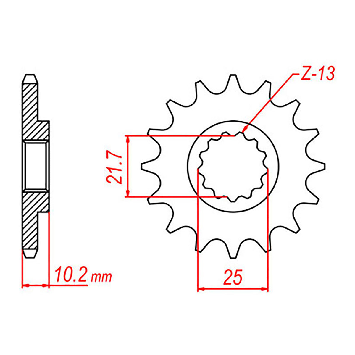 MTX 1503 Steel Front Sprocket #520