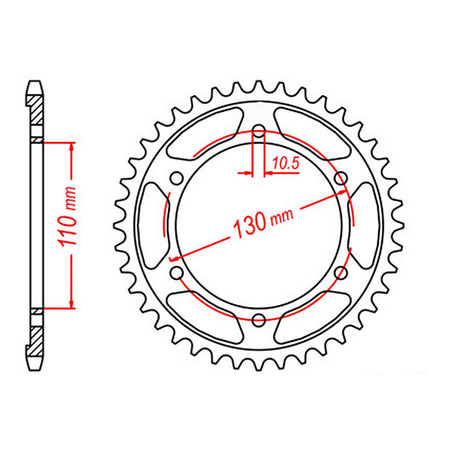 MTX 1876 Steel Rear Sprocket #525
