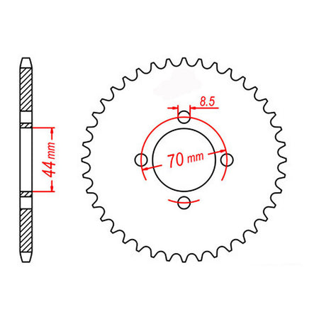 MTX 1795 Steel Rear Sprocket #520