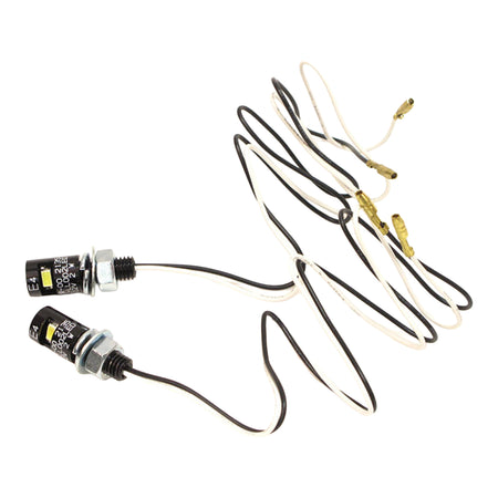 WHITES NUMBER PLATE LED BOLT LIGHT 17x12 BLK (Pair)
