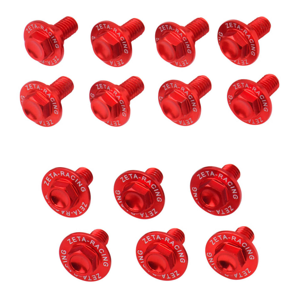 Zeta Aluminum Bolt Set Plastics Kawasaki KX250X/450X '21- 21 pcs - Blue