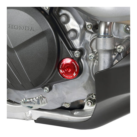 Zeta Engine Plugs - Honda CRF250R ('10–'17), CRF450R/X, CRF150R - Red